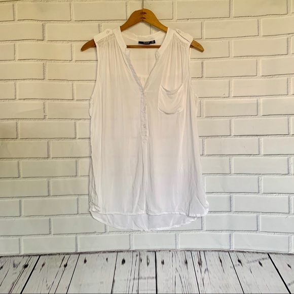 a.n.a Tops - ANA White button down tank top. Size M